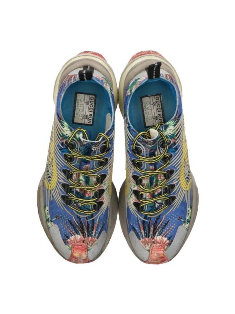 Gucci Run All Over Pattern Low Cut Sneakers - Picture 4 of 5
